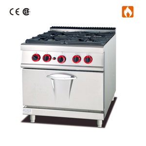 Cocina a gas con horno de gas y 4 quemadores