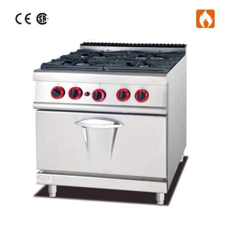 Cocina a gas con horno de gas y 4 quemadores