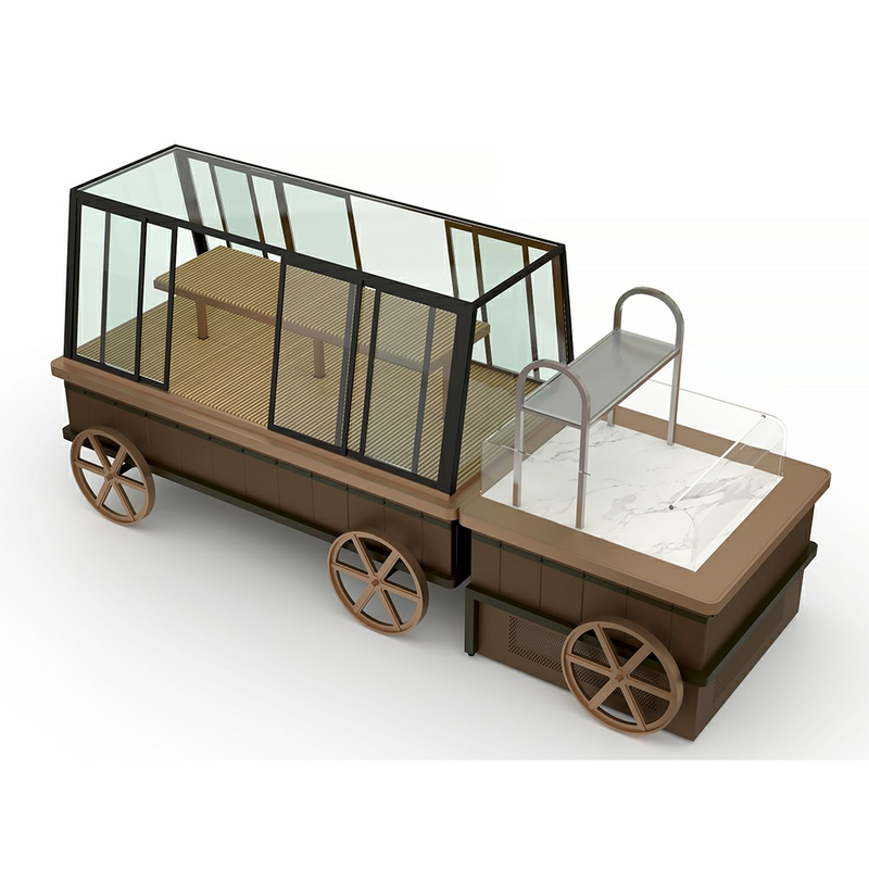 Carro de exhibición de pan