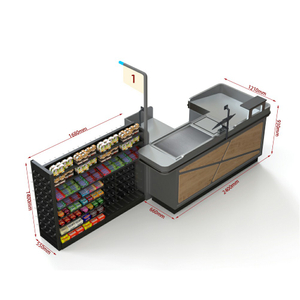 Mostrador de caja con estante de exhibición