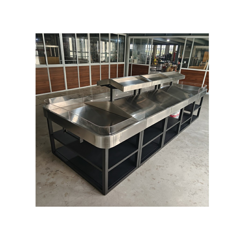 Soporte de exhibición de metal para tienda de productos agrícolas