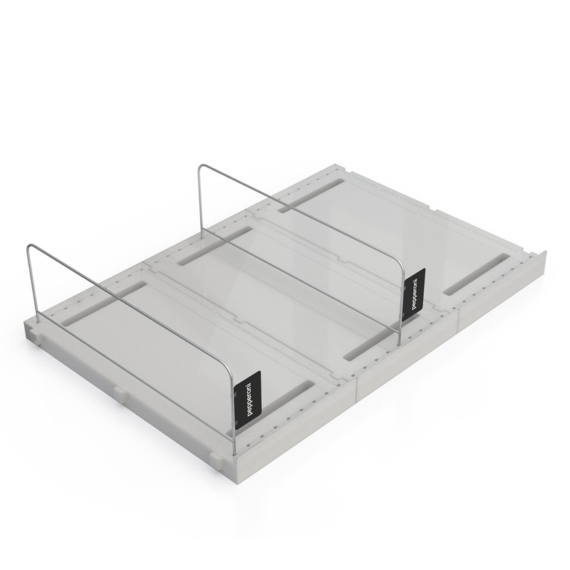 Estante para organizar pizza congelada