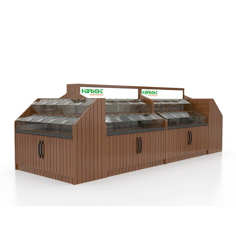 Expositor de madera para snacks