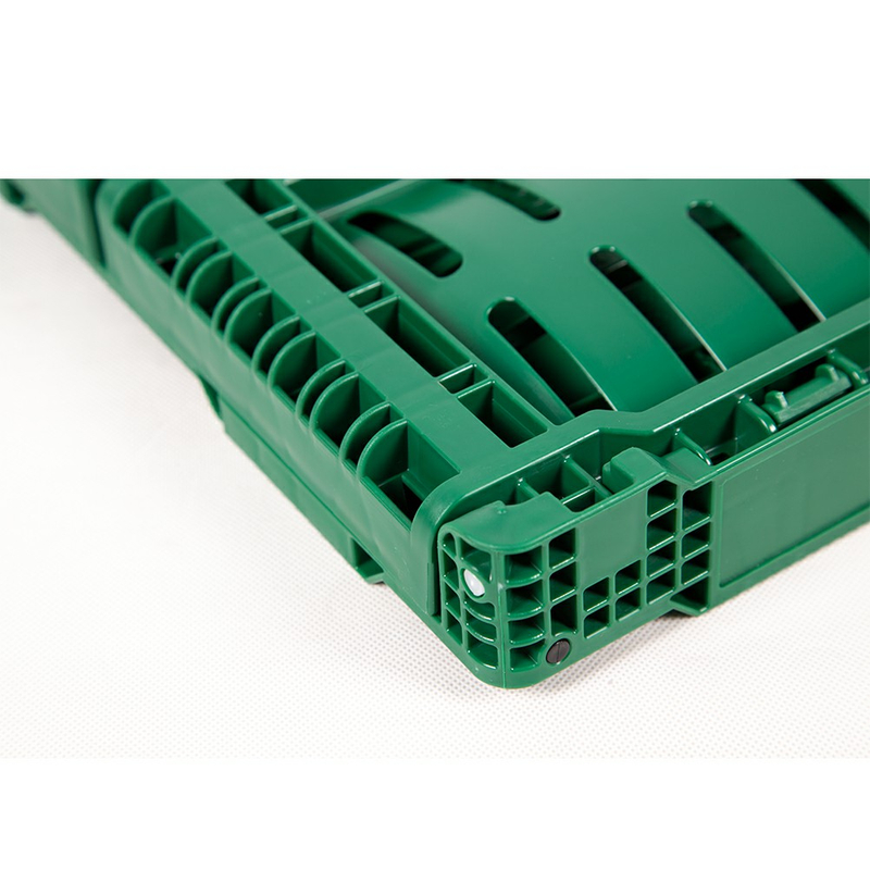 Caja de plástico plegable fácil con mango de botón