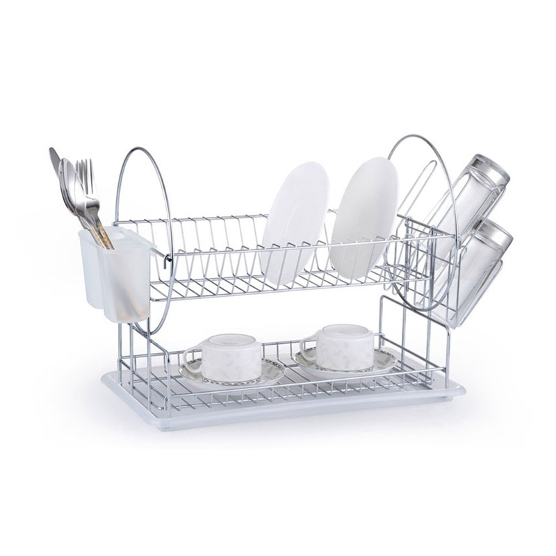 Rejilla para secar platos de cocina sobre fregaderos
