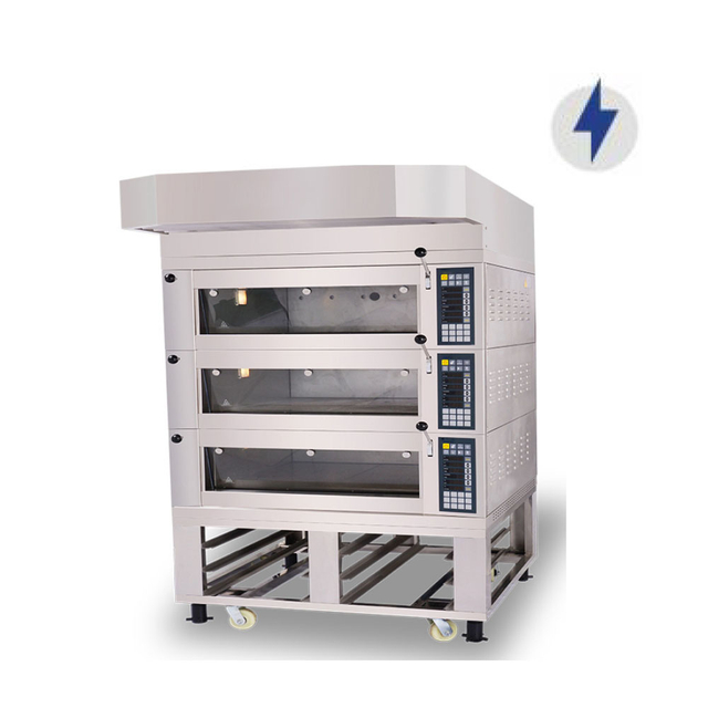 Horno eléctrico comercial de piso con horno de covección