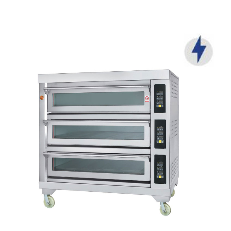 Horno de cubierta económico eléctrico comercial de 3 pisos y 9 bandejas