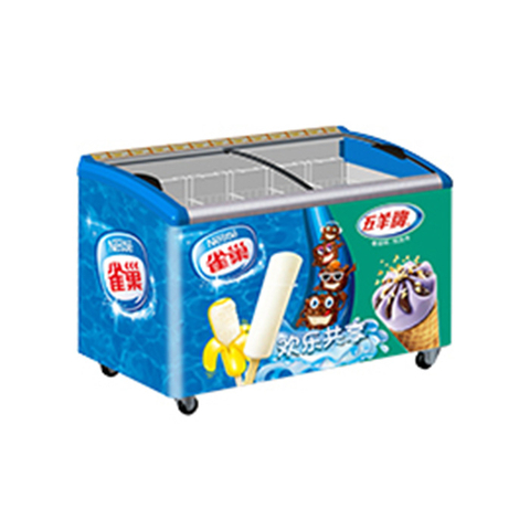 Vitrina de helado comercial