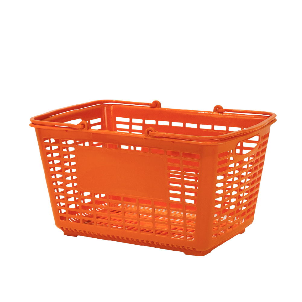 Cesta de compras de plástico de 22 litros para supermercado