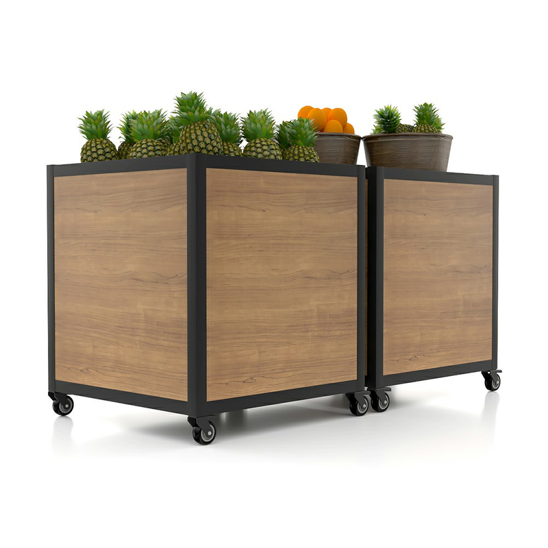 Soporte de exhibición de frutas y verduras de altura ajustable