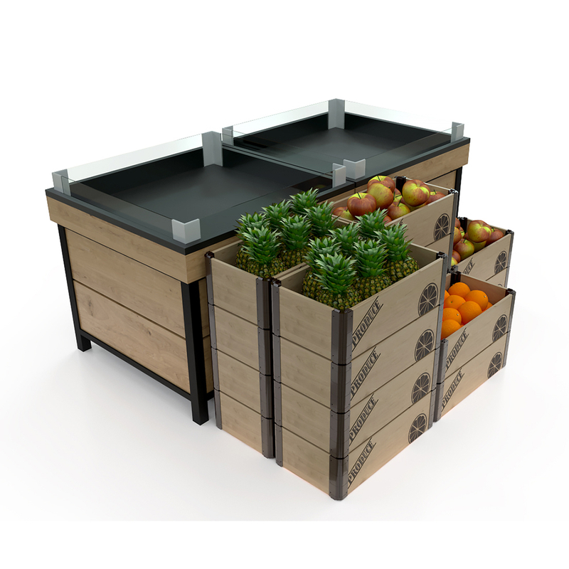 Caja plegable con estampado de madera