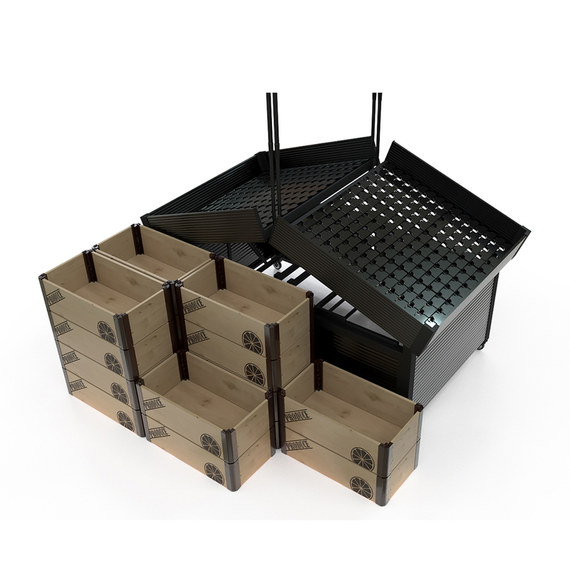 Caja plegable con estampado de madera