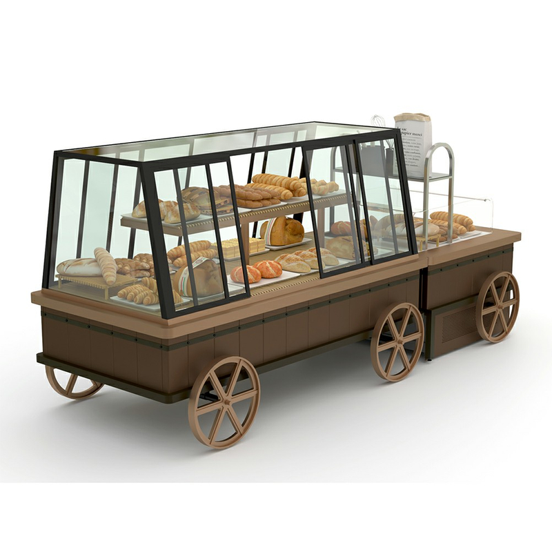Carro de exhibición de pan
