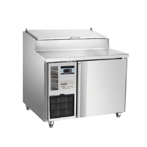 Refrigerador comercial de preparación de pizza de acero inoxidable