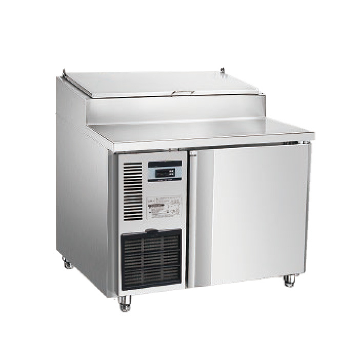 Refrigerador comercial de preparación de pizza de acero inoxidable