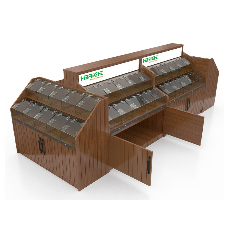 Expositor de madera para snacks