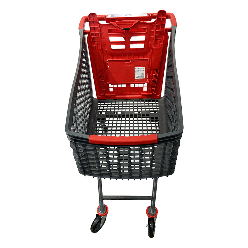 Carrito de compras de plástico ligero para supermercado para tienda de comestibles